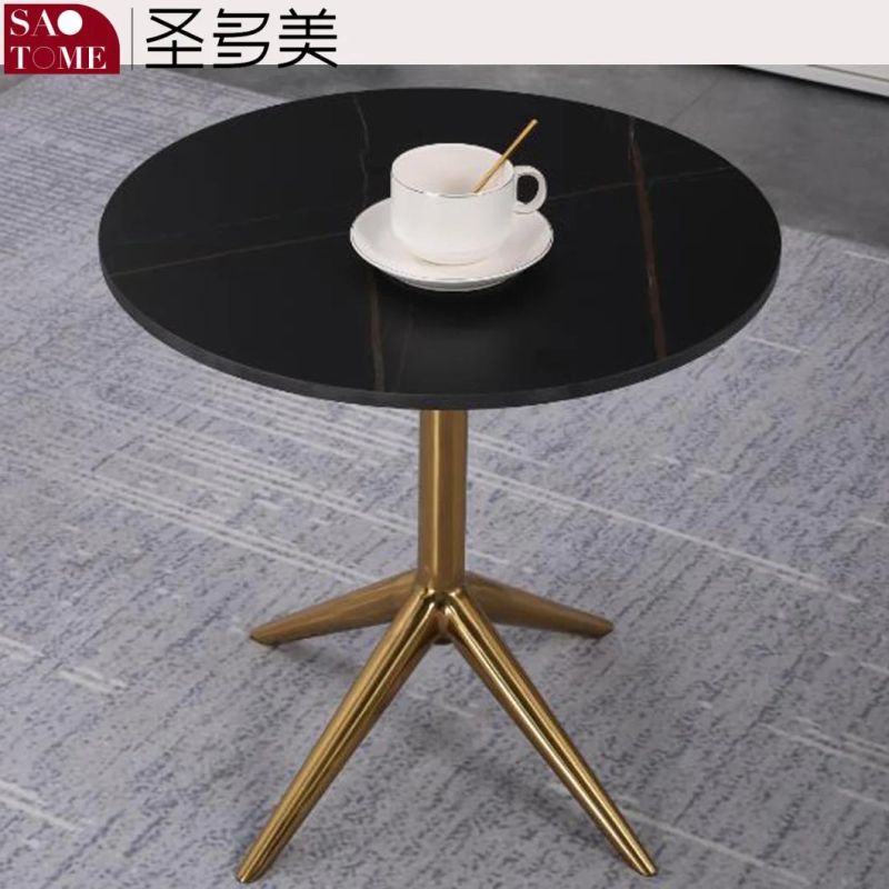 Modern Living Room Furniture Walnut Water Drop Shape Solid Wood Coffee Table