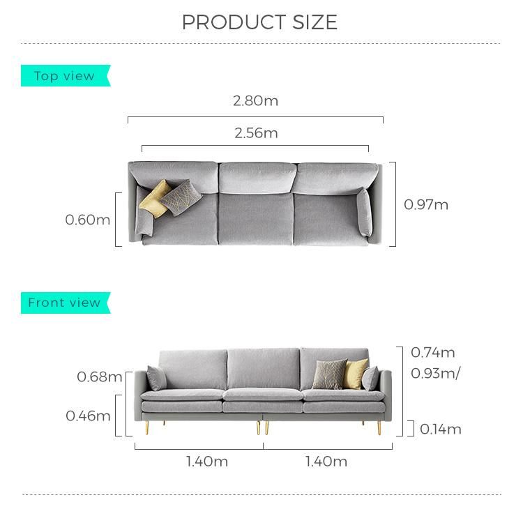 Linsy Contemporary Living Room L Shape 7 Seater Fabric Sofa S095