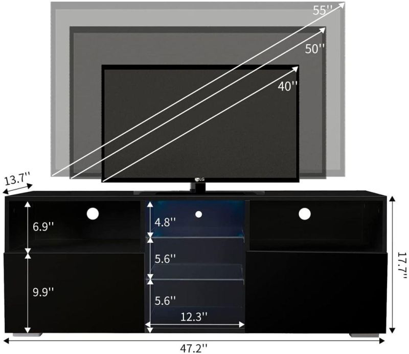 Living Room Furniture MFC TV Storage Cabinet with LED