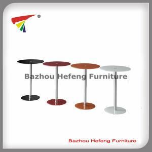 Cheap 2-Tier Tempered Glass with Chrome Side Table (C033)