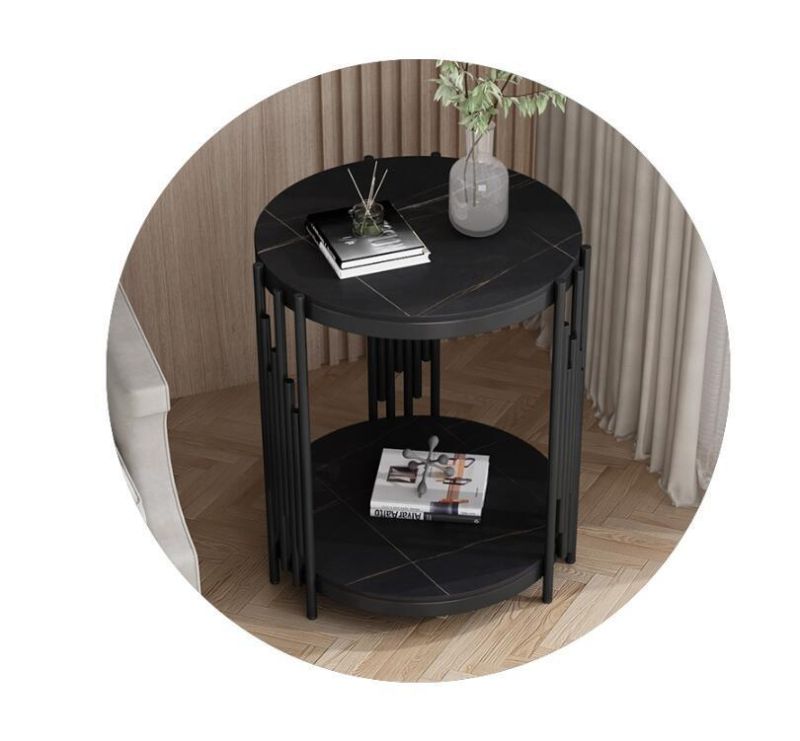 Nordic Style Console Tables Modular Design Round Center Tea Table Extendable Rock Slate Coffee Table