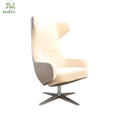 Elegant Cream Fabric Luxury Living Room Leisure Arm Chair