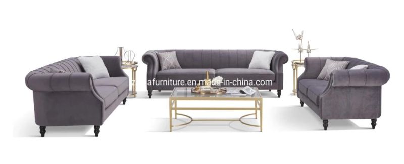 Zhida Furniture Eurpean Modern Design Home Living Room Upholstery Fabric Sofa Set