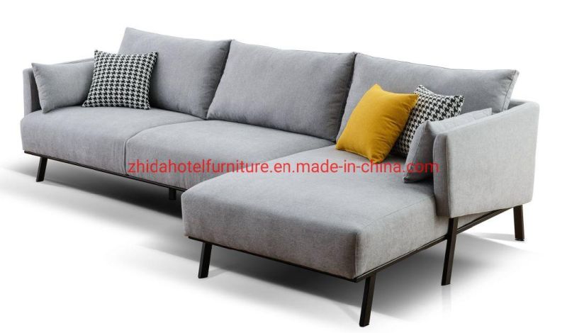 Small L Shape Modern Leisure Hotel Furniture Living Room Sofa