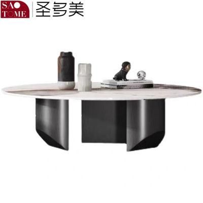 Modern Popular Living Room Furniture D-Shaped Foot Tea Table