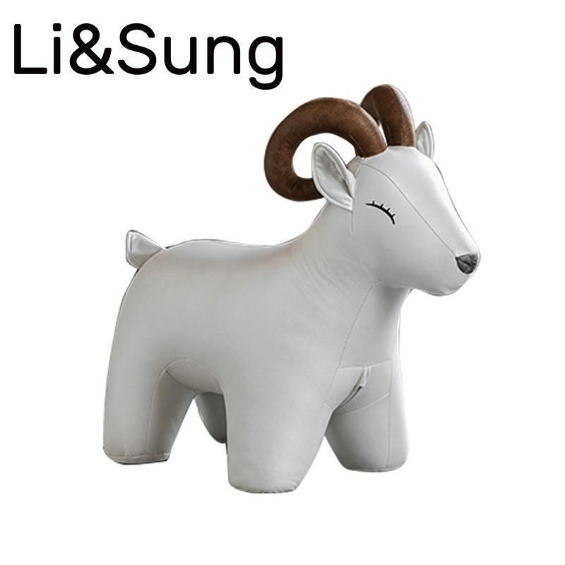 Li&Sung Hot Sale Comfortable Children Cute Goat Shape Stool