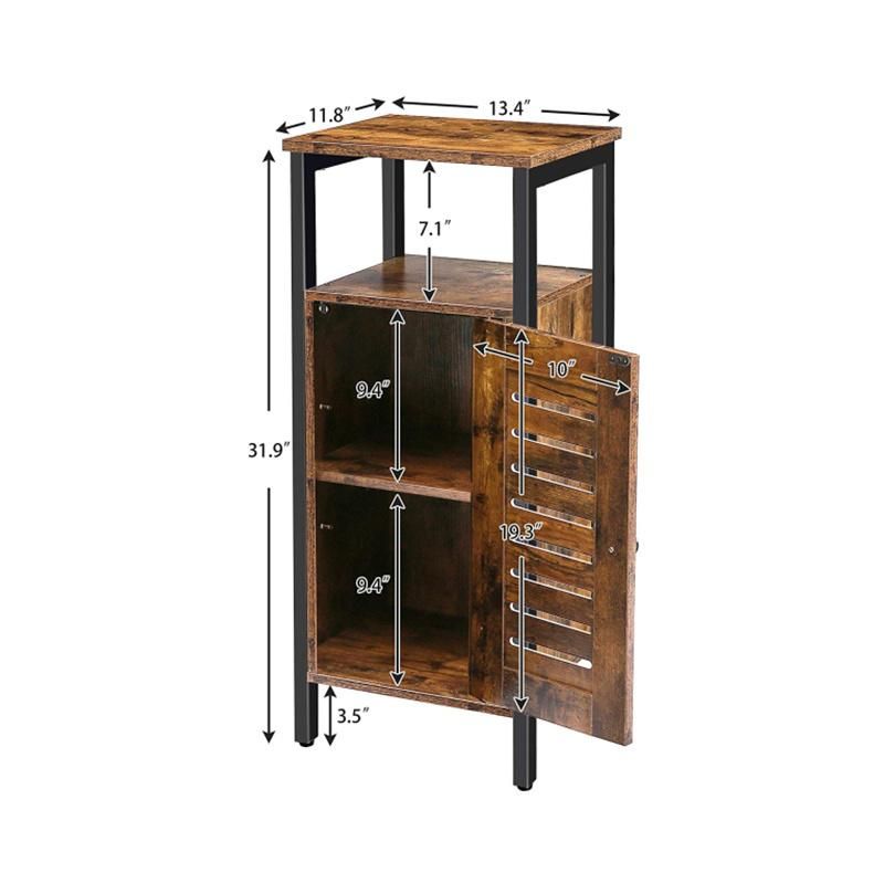 Multifunctional with Door and Height-Adjustable Shelf Storage Bathroom Kitchen Cabinet 0232