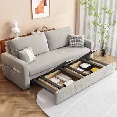 Nordic Technology Flannel Multifunctional Coconut Palm Folding Storage Sofa Bed