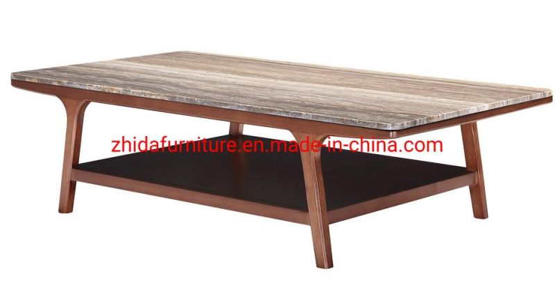 Marble Table Top Rectangular Coffee Table for Hotel Office