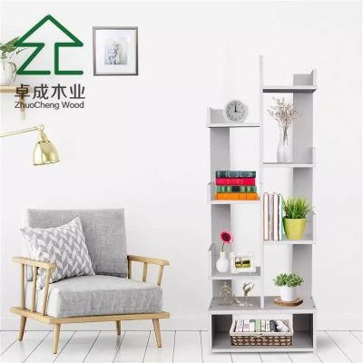 White Color Tree Style 15mm Melamine MDF Bookshelf