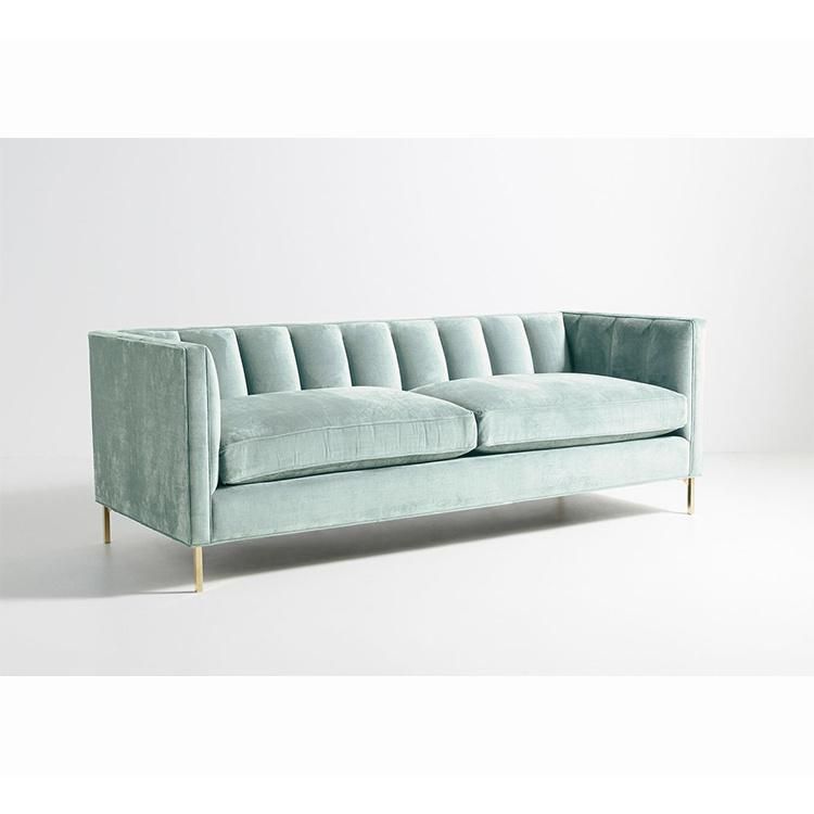 Modern Sofa I Shaped Small Space Comfortable Pure and Fresh and Green Living Room Couch