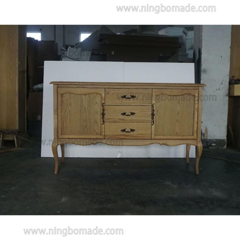 Antique French Vintage Office Furniture Antique Nature Oak Two Doors and Three Drawers Cabinet