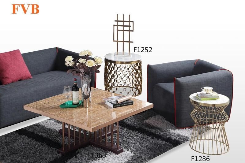 Modern Stainless Steel Base Small Coffee Table Set with Afforable Price