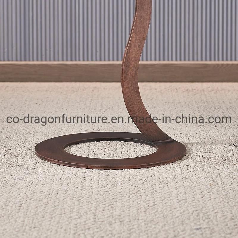 Luxury Wholesale Home Furniture Steel Side Table with Marble Top