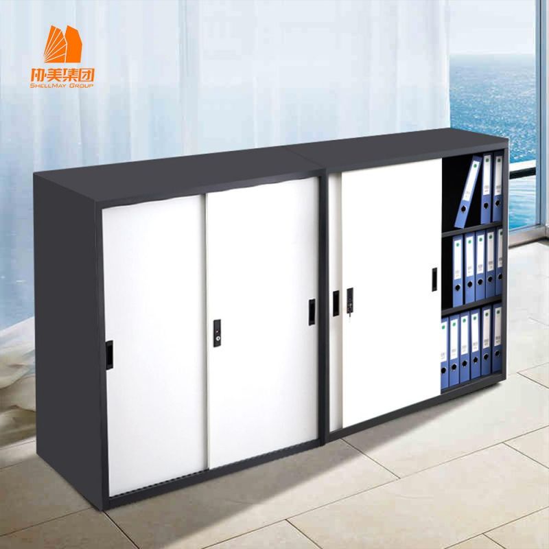 2 Door Glass Swing Door Storage Filing Cabinet.