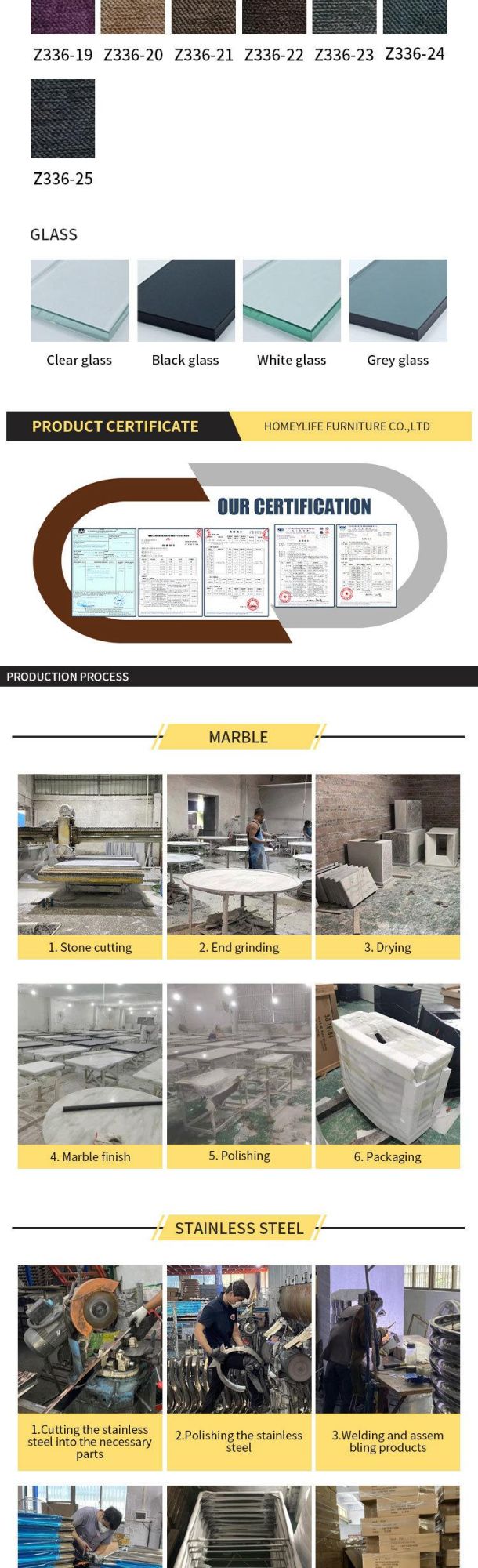 Glass Marble Dining Table Set for Dining Room and Kitchen