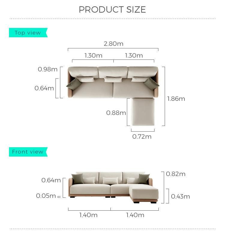 Linsy Italian Sofa White Genuine Leather Sectional Sofas S191