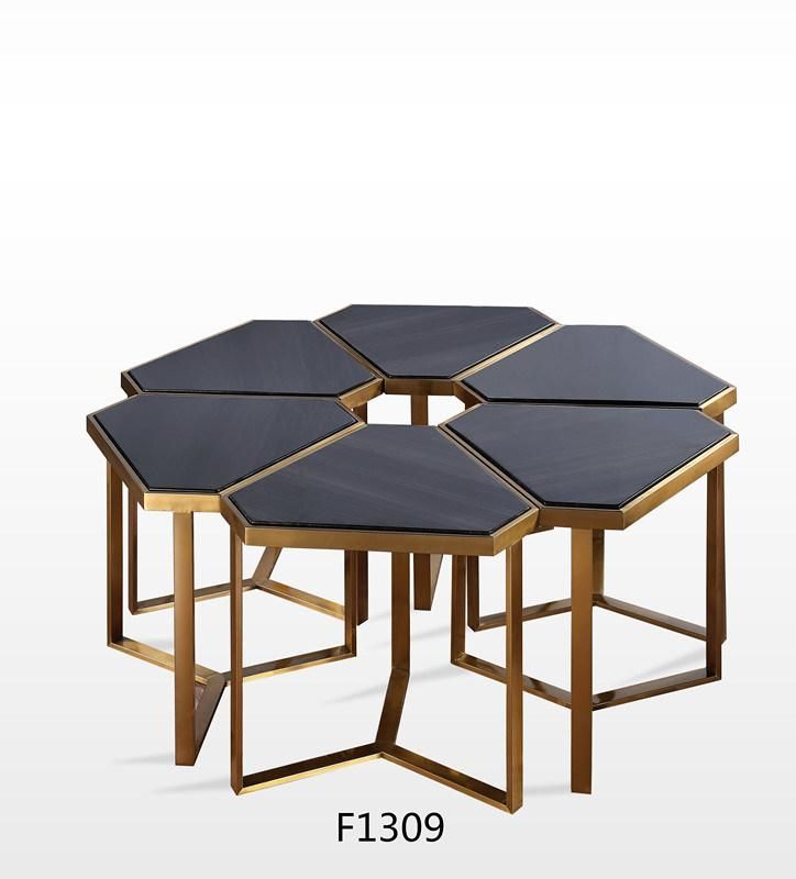 European Design Antique Brass Gold Metal Modern Side Table Coffee Tables