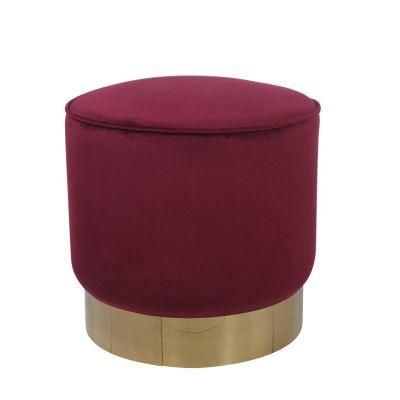 Home Stool &amp; Ottoman Specific Use Velvet Round Ottoman Stool Dressing Step Stool