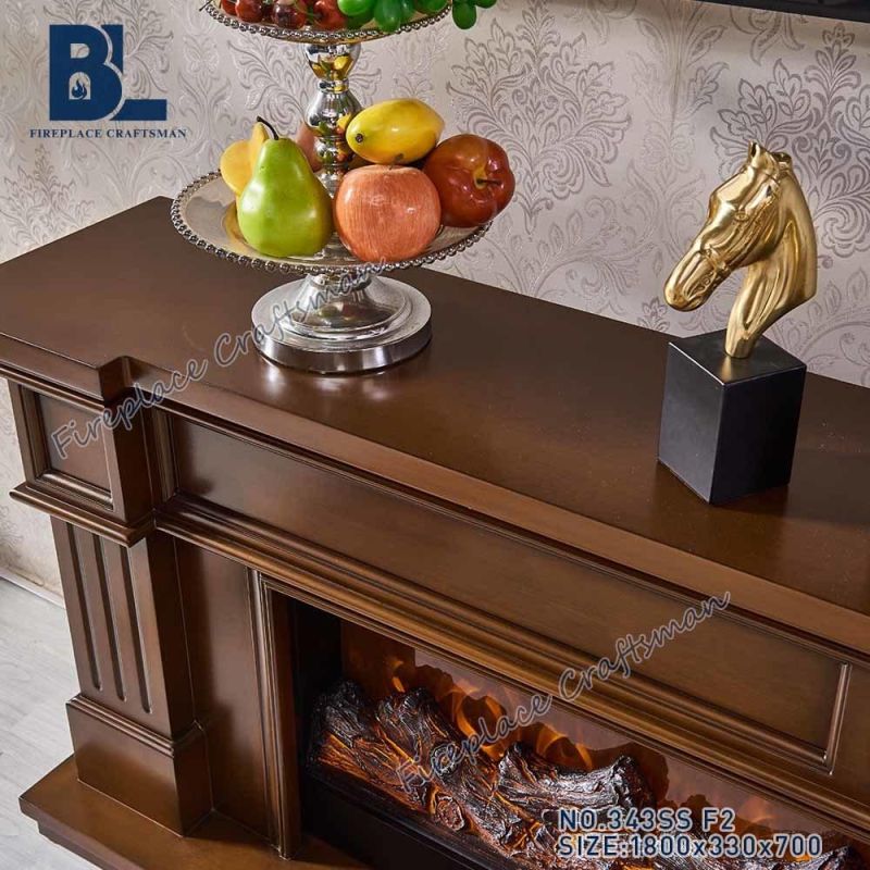 Factory Price Home Appliance French Style Decorative Electric Fireplace Mantel Wooden TV Stand for Living Room Furniture for Sale