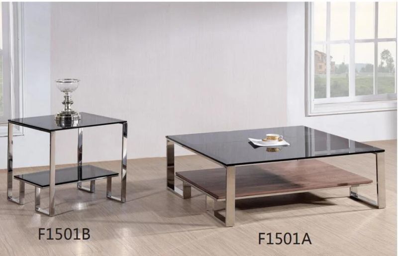 Shenzhen Factory Living Room Furniture Luxury Round Stainless Steel Coffee Table