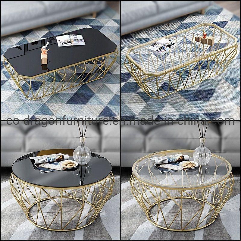 Chinese Wholesale Market Home Fruniture Steel Coffee Table with Top