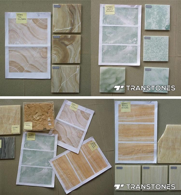 Artificial Onyx Translucent Stone Panel Alabaster Marble for Tea Table