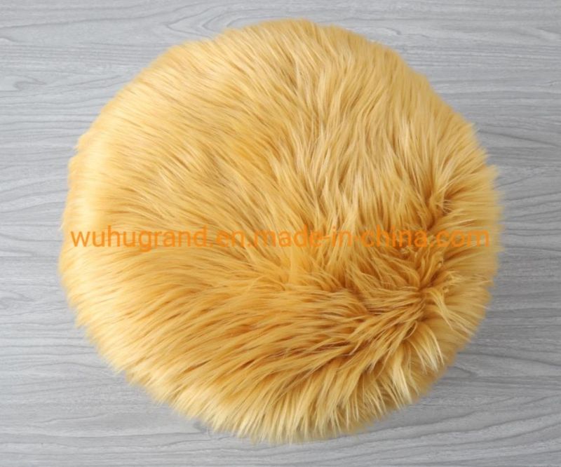 Fashion Style Solid Color Faux Fur Home Beanbag Pouf