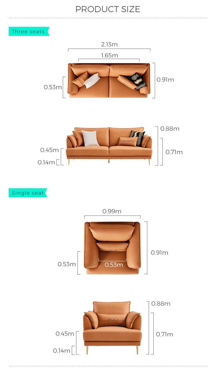 Linsy European Living Room Furniture Luxury Love Seat Grey Lounge Chair Sofa Fabric Sofa S107