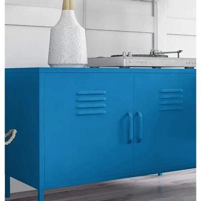 Multifunctional Furniture Cabinet Cupboard Blue Metal TV Stand Chinese Manufacturer