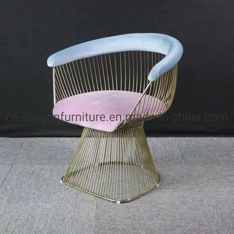 Hot Selling Home Furniture Modern Velvet Stainless Steel Dining Chair