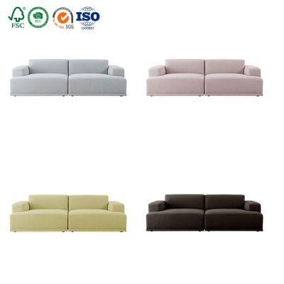 Customize Outstanding furniture Soft Modular L Shaped Floor Linen Grey Sectional Sofa Fabricl Sofa Sectional for Living Room