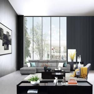 2018 New Design Gray Fabric Corner Sofa for Living Room