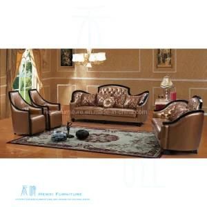 Jane European Style Living Room Leather Sofa Set (HW-3001S)