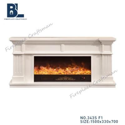 Factory Wholesale Home Modern Living Room Furniture Resin Carving Electric Fireplace Mantel TV Stand for Hall Decoration