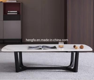 Marble Restaurant Furniture Tea Table Steel Frame Side Table