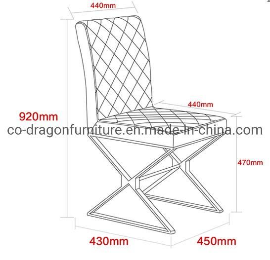 Dining Furniture High Back Steel Frame Leather Dining Chair