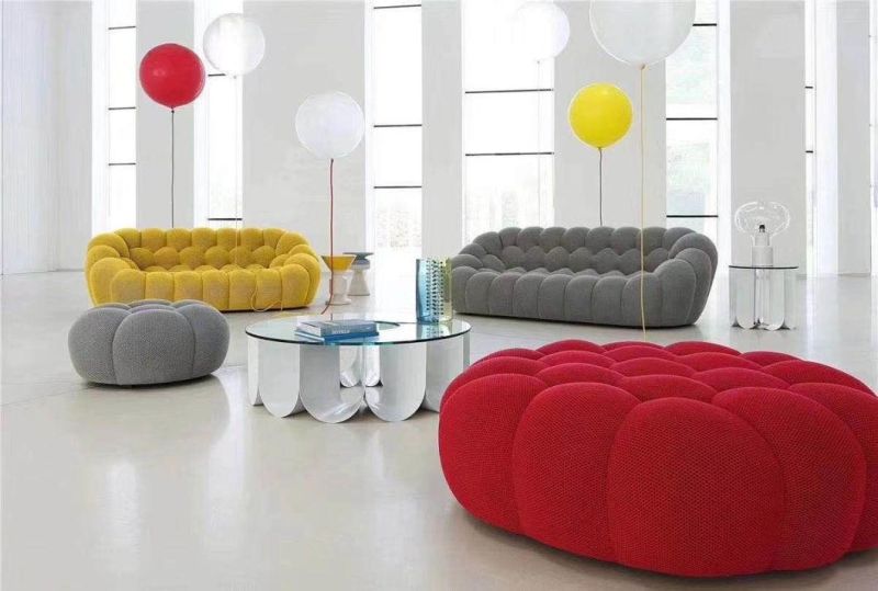 Modern Double Seater Honeycomb Fabric Bubble Soft Sofa Couch