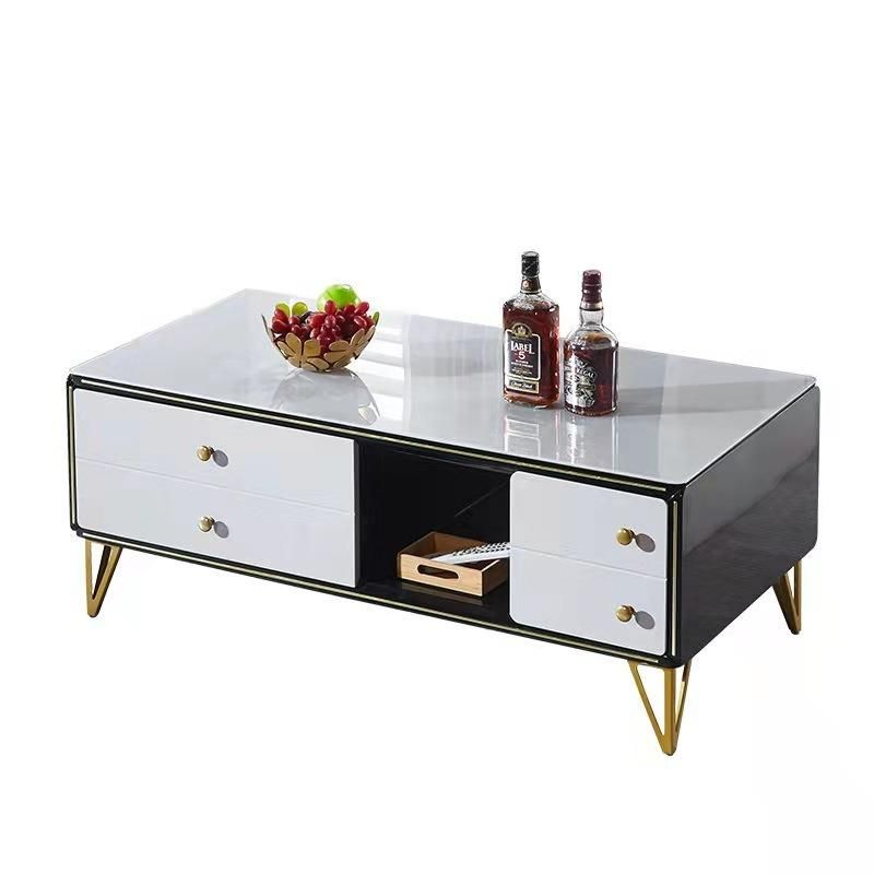 Luxury Paint High Gloss TV Cabinet and Coffee Table Bucket Cabinet TV Stand