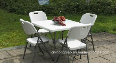 Outdoor Used Plastic Folding Square Table (blow molding, HDPE, steel, dinner)