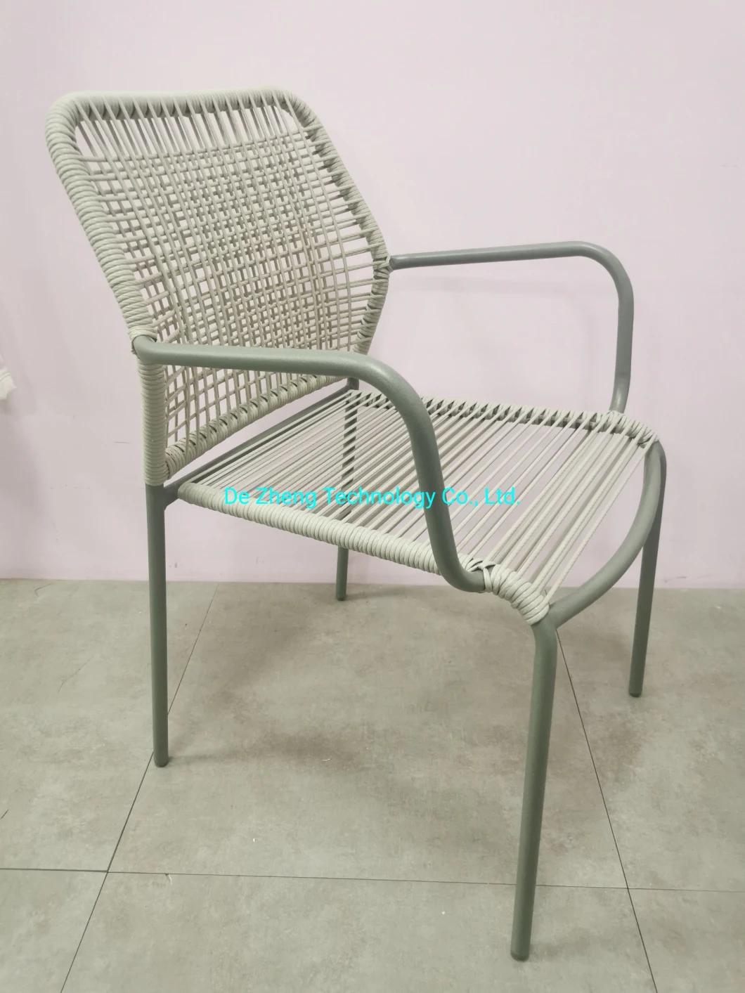 100% Waterproof PE Wicker Seat Dining Chair Garden Sets Outdoor Rattan Furniture