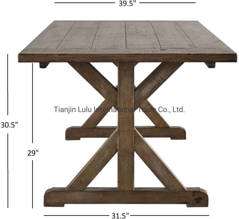 Paloma Rustic Reclaimed Wood Dining Table Farm Wood Table