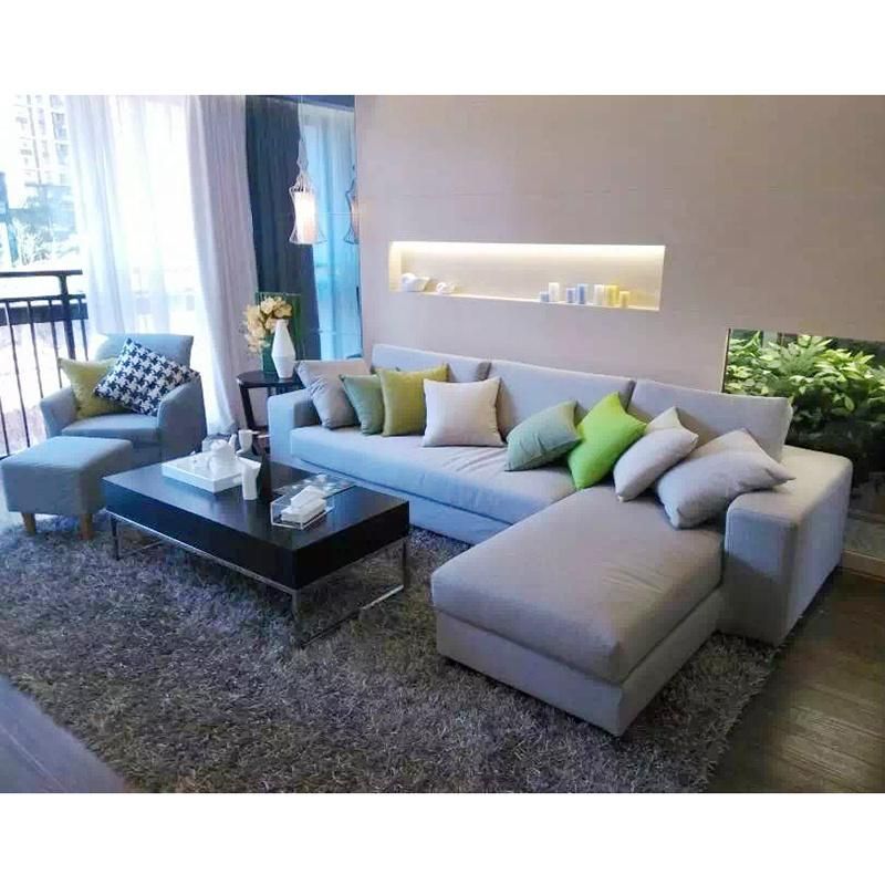 Wholesale Modern Hot Sell Home Living Room Wooden Frame Leisure Corner Sectional Sofa