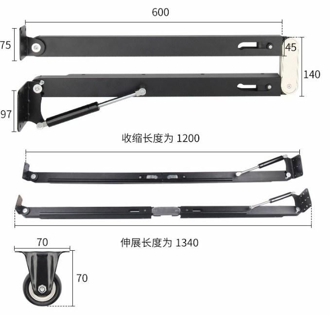 Connecting Folding Invisible Tables Hardware Accessories Retractable Downturn Table