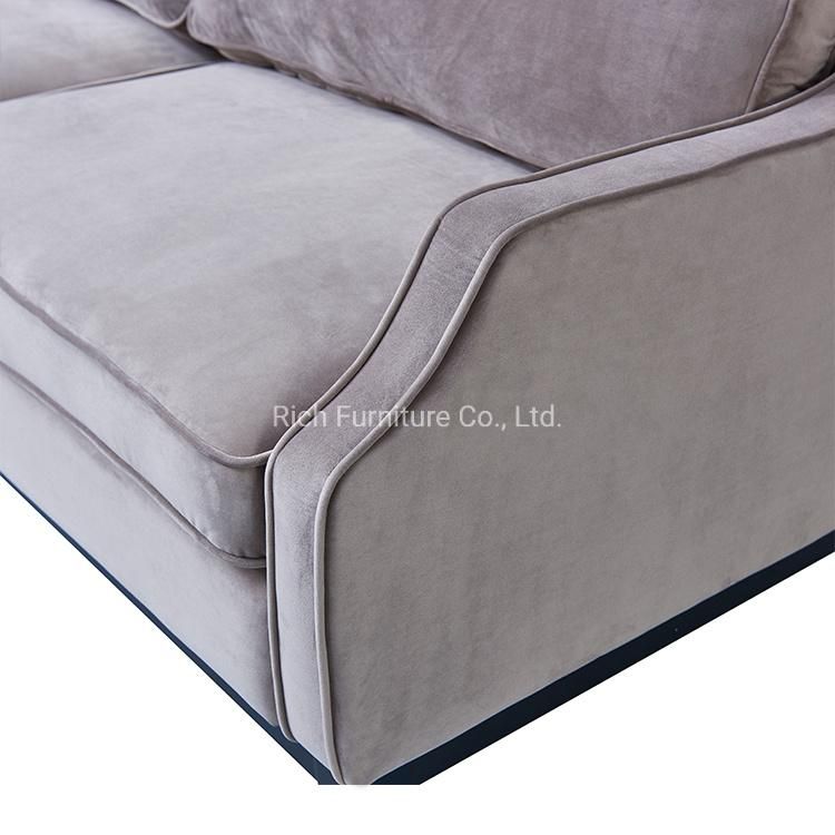 Modern Living Room Home Leisure Velvet Furniture Set Sofa Couch for Hotel Event Usage