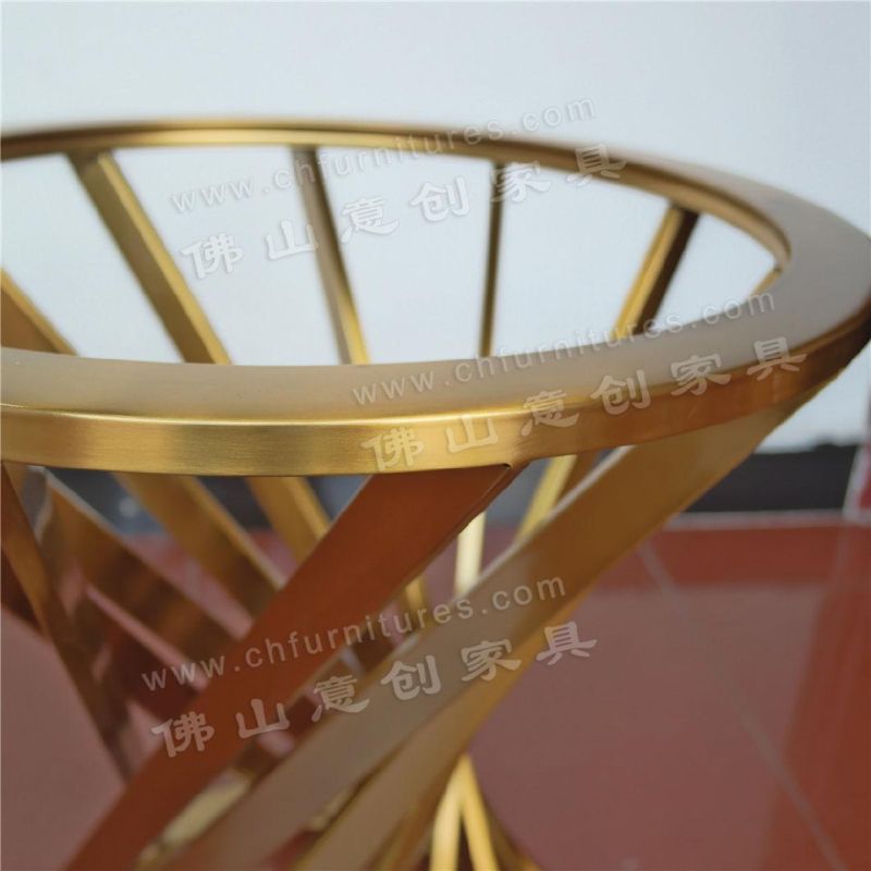 Modern Luxury Stainless Steel Frame Round Marble Coffee Table Home Living Room Furniture