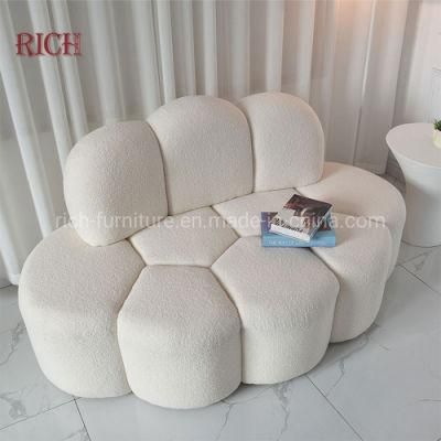 Living Room Furniture Sheepskin Wool Sofa Fabric Boucle Teddy Sofa