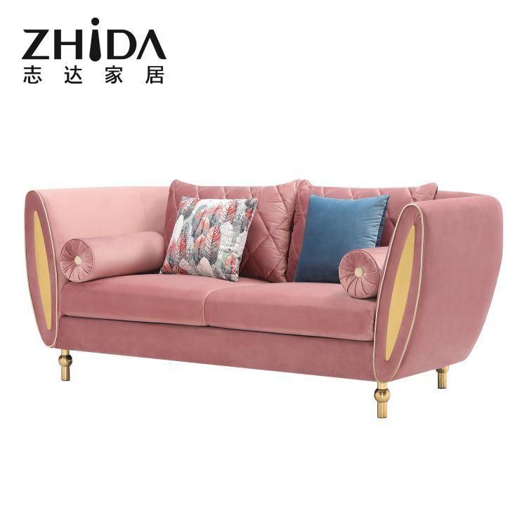 High-End Velvet Villa Use 3/2/1 Seaters Sofa Couch Good Price Wholesale Luxury Sofas Manufacturer