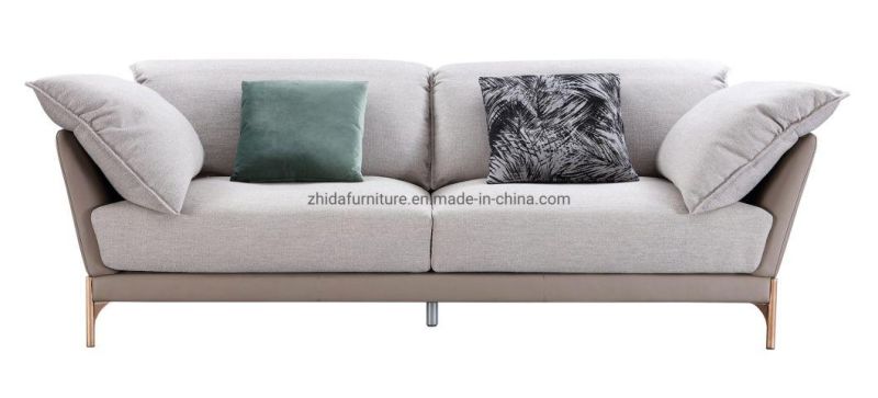 Modern Design Home Furniture Metal Leg Living Room Sofa with Feather