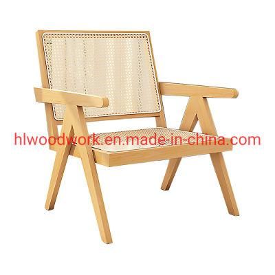 Little Rattan Sofa / Rattan Chair Rubber Wood Frame Rattan Seat Leisure Sofa Armchair Living Room Armchair Rattan Armchair